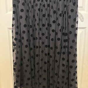 Torrid Black Knee-Length A-Line Pleated Skirt